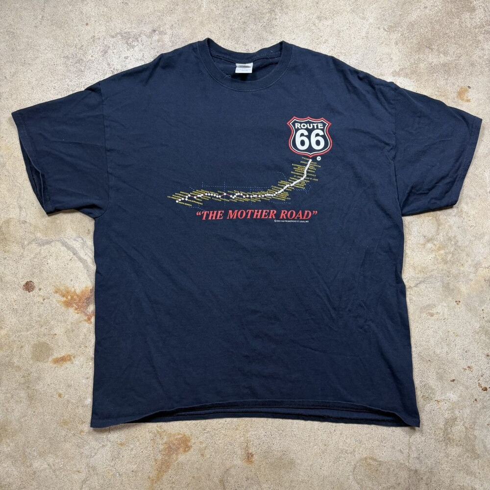 VTG 2005 Route 66 Cars Racing Shirt Size 2XL